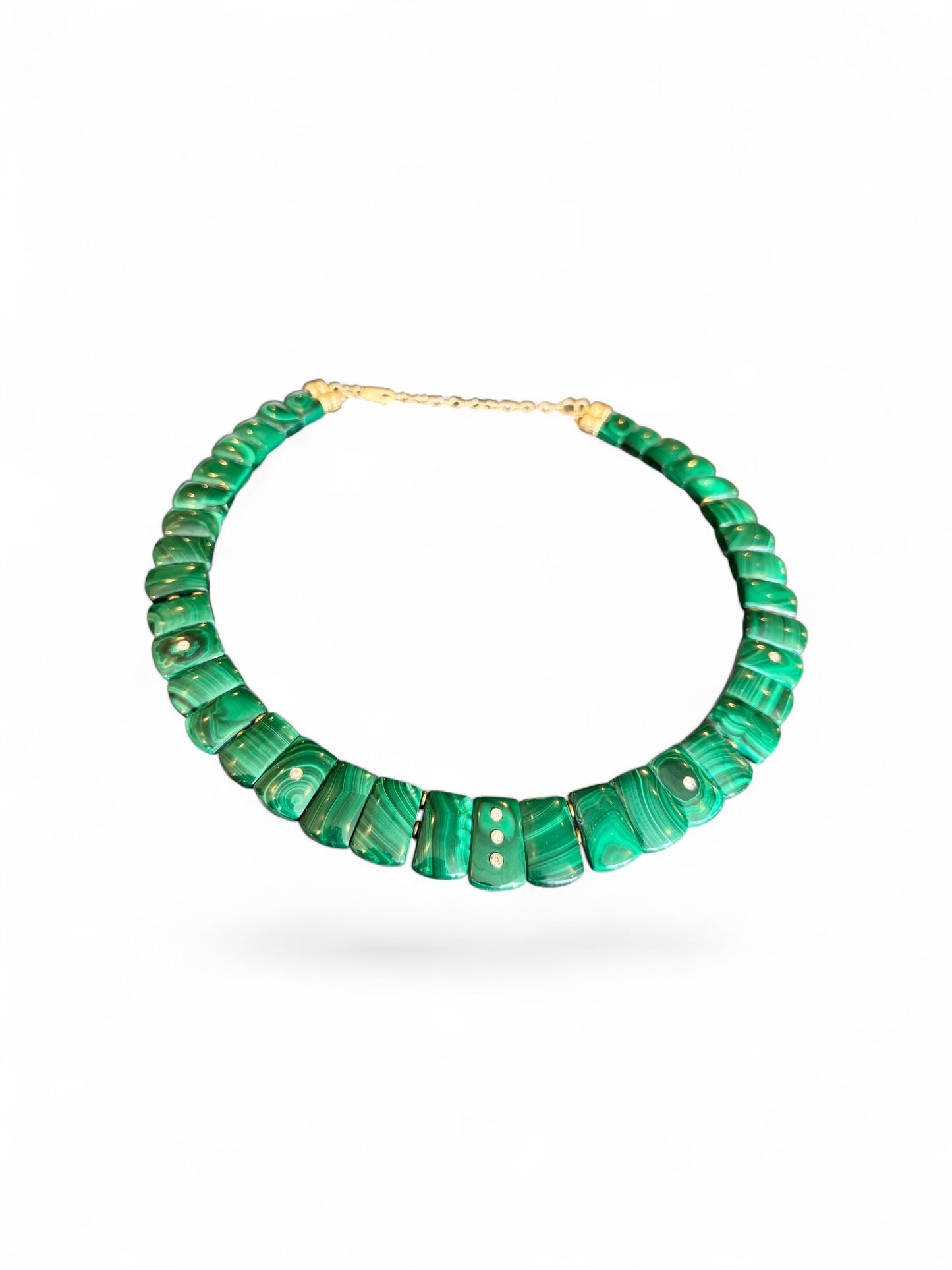 The CLEOPATRA, Malachite and Diamond Collar Necklace