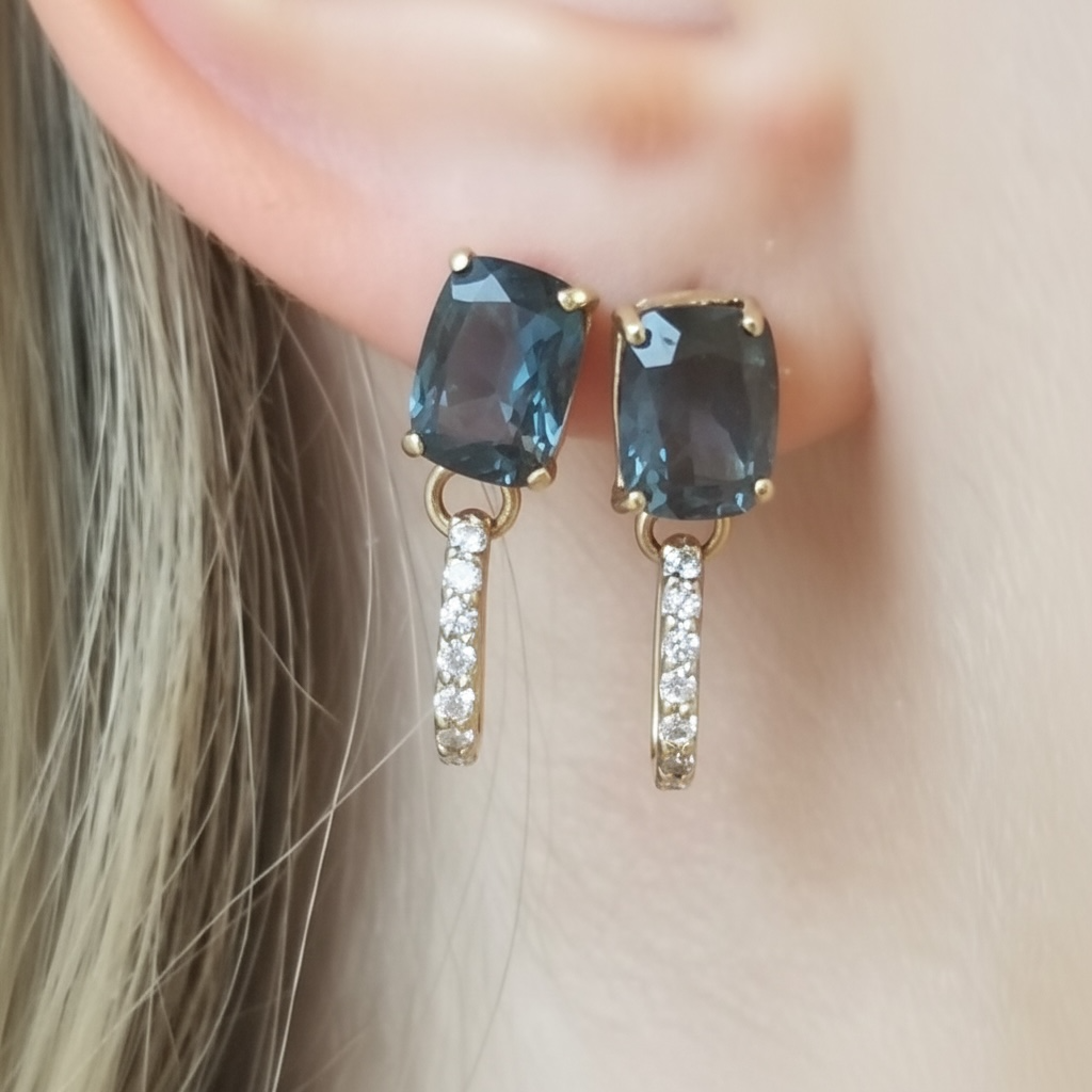 London Blue Topaz & Diamond Earrings
