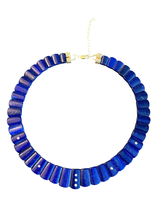 The CLEOPATRA, Lapis and Diamond Collar Necklace