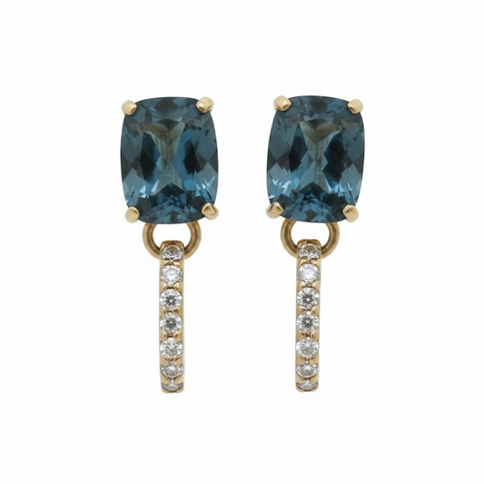 London Blue Topaz & Diamond Earrings