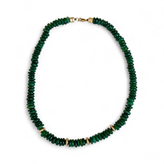 Green Aventurine & Gold Necklace