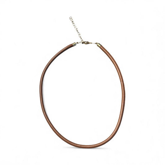 Brown Leather Cord Necklace