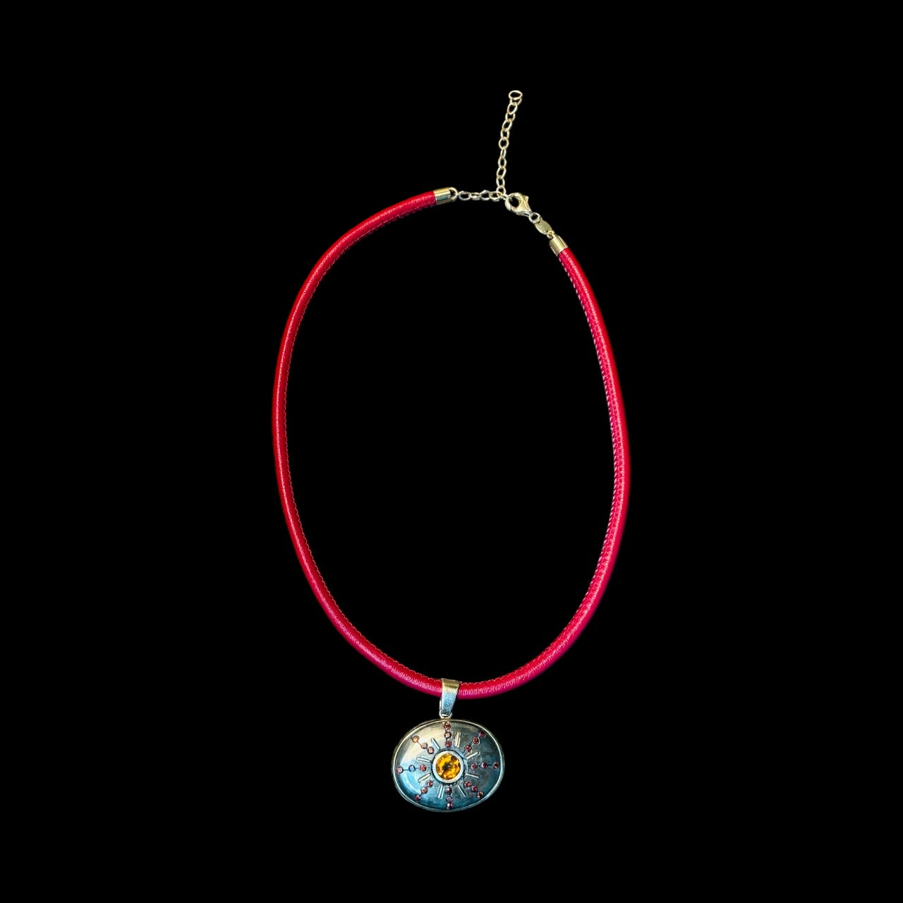 Red Leather Cord Necklace