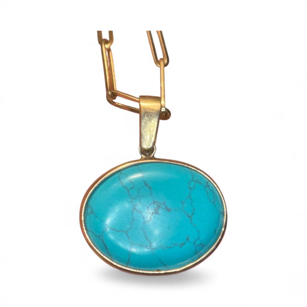 SOL Pendant, Turquoise, Sky Blue Topaz & Diamonds