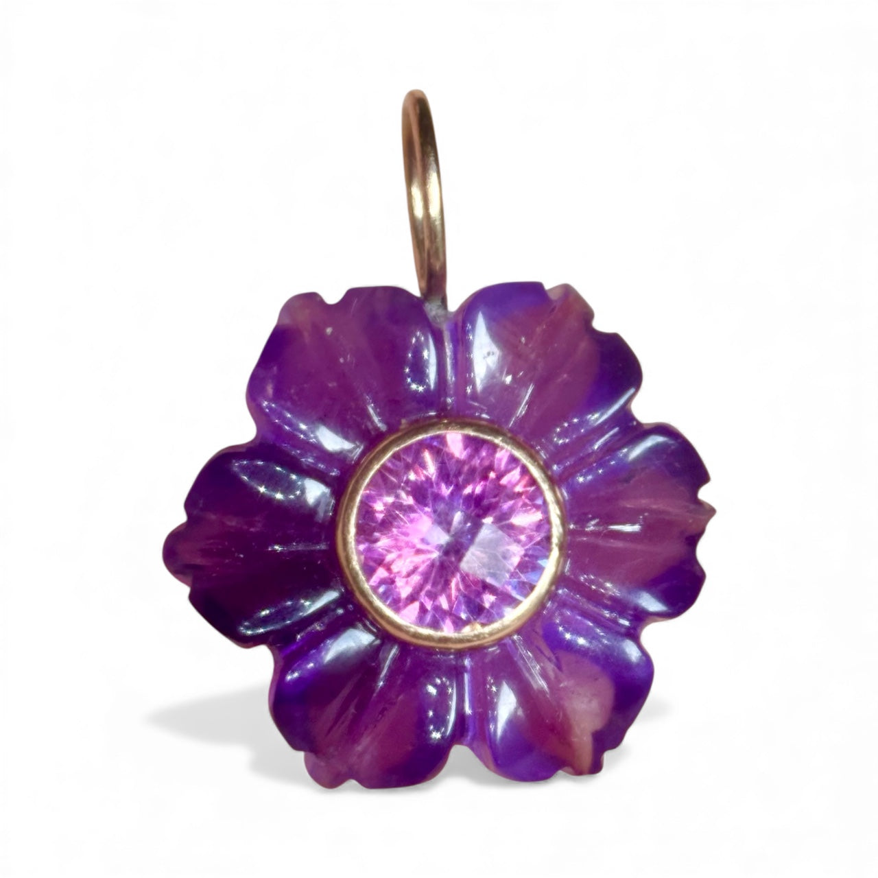 FLORA Pendant, Amethyst & Pink Topaz