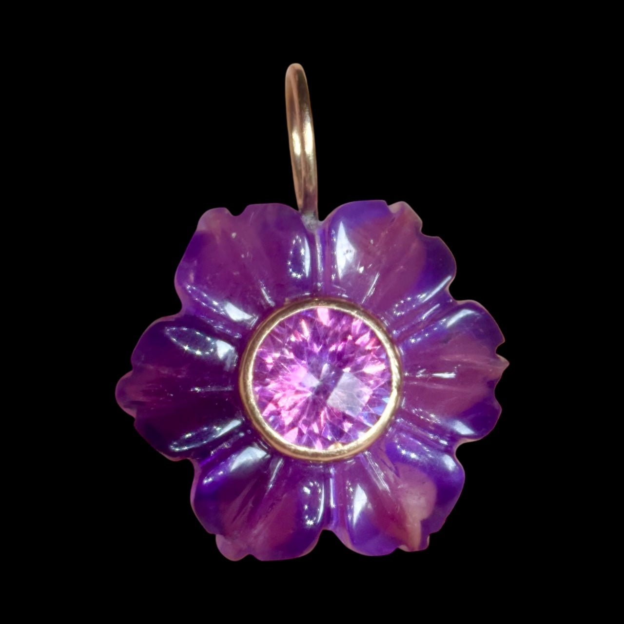 FLORA Pendant, Amethyst & Pink Topaz