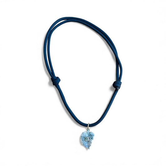Indian Agate & Spinel Paracord Necklace