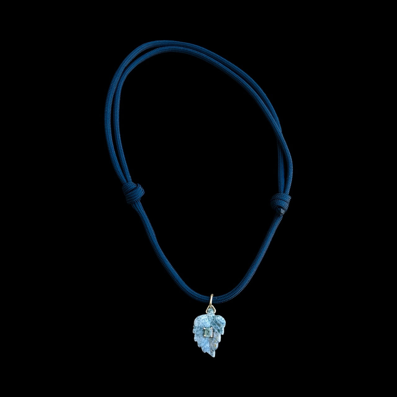 Indian Agate & Spinel Paracord Necklace