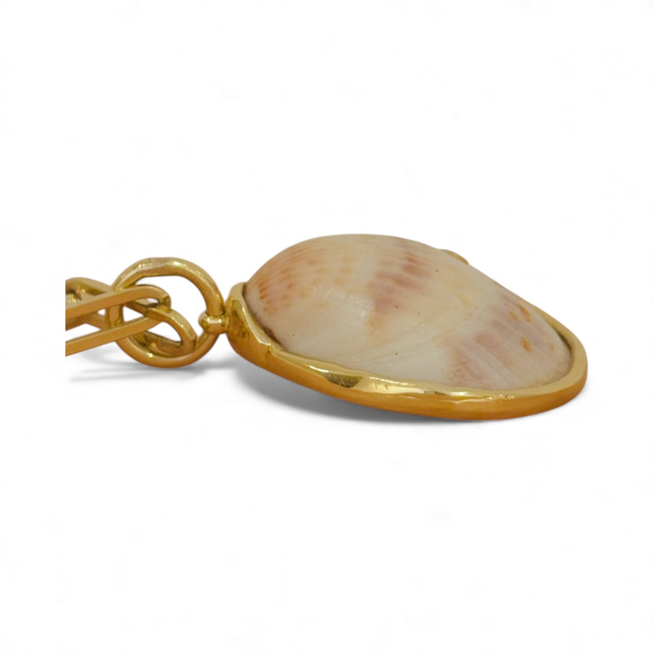 Natural Shell Pendant with Diamond