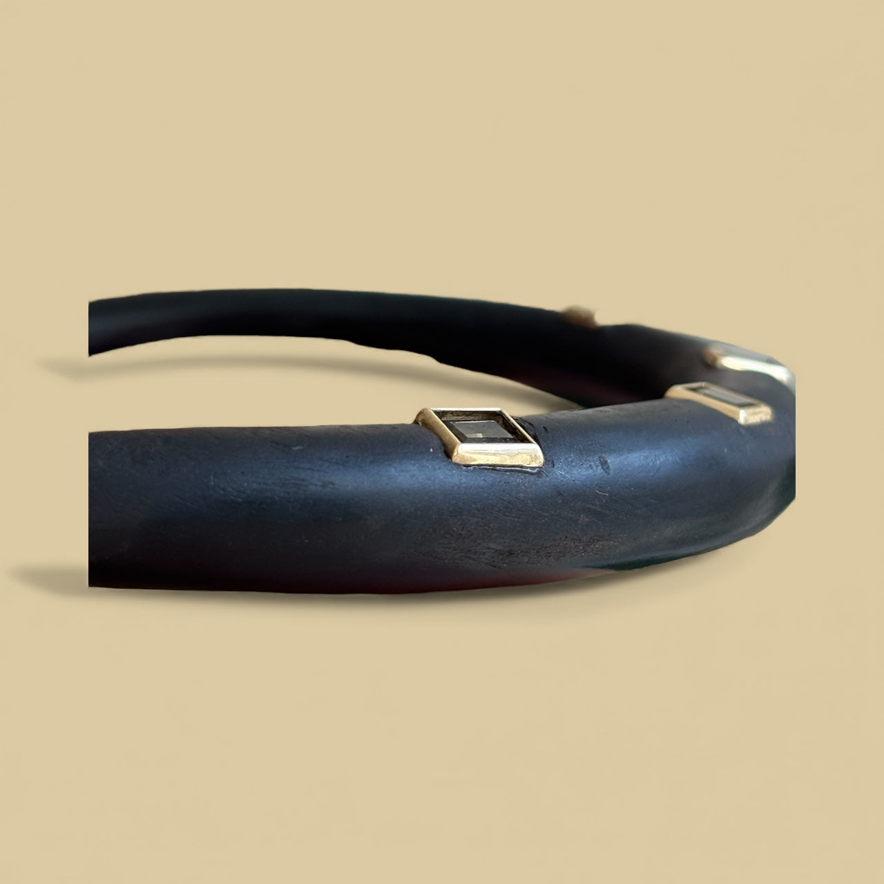 Wood & Citrine Collar Necklace