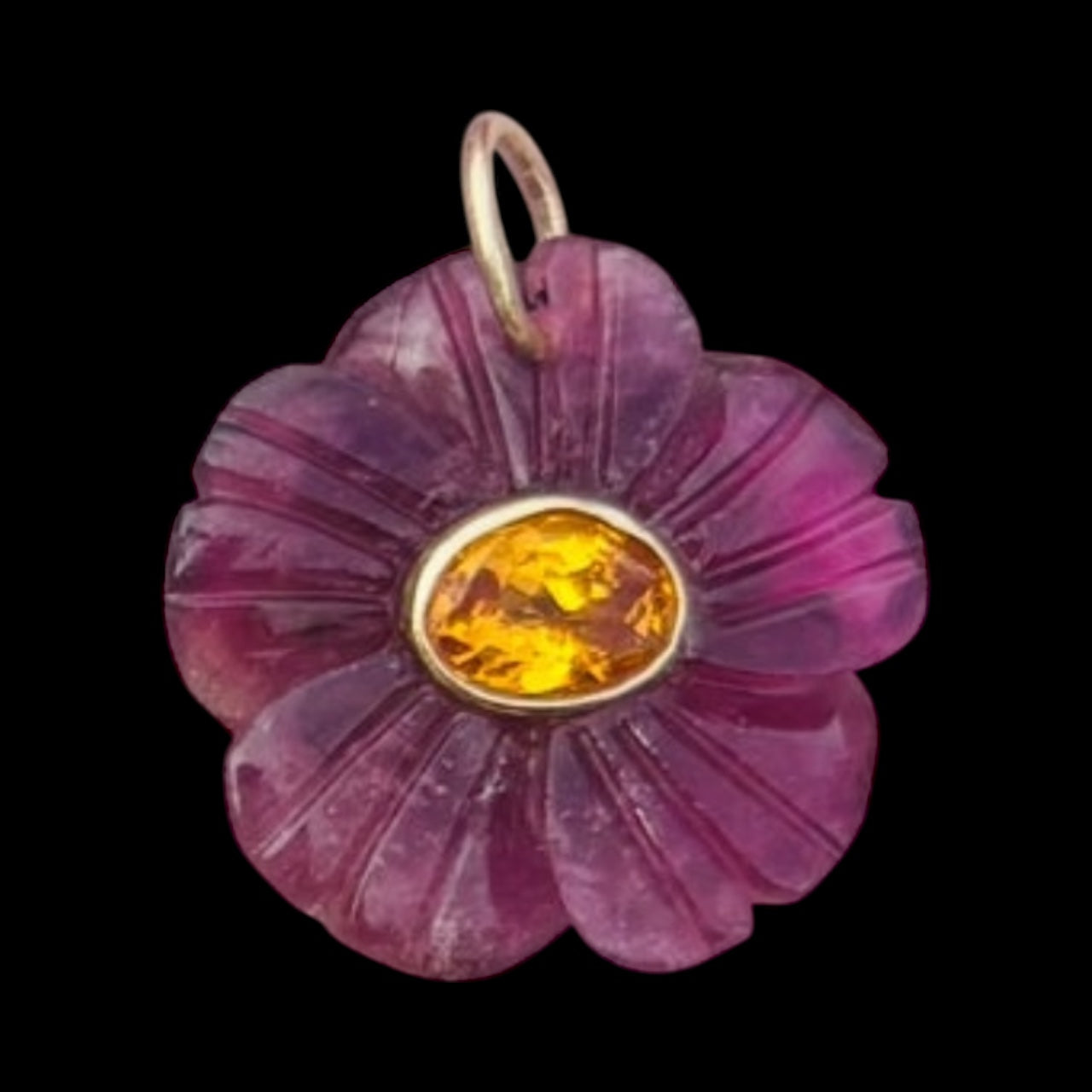FLORA Pendant: Tourmaline & Mandarin Garnet