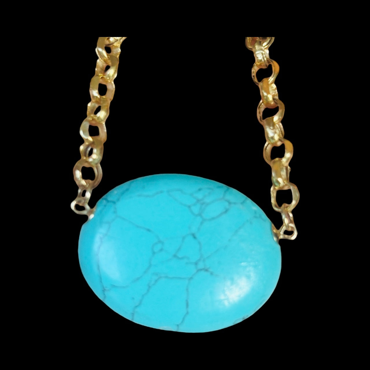 SOL Necklace, Turquoise, Sky Blue Topaz & Diamonds