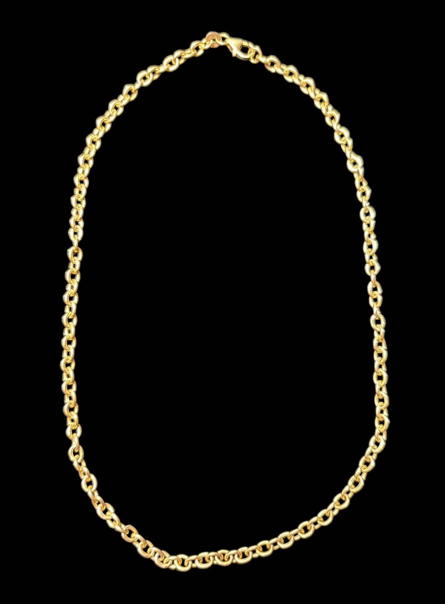 Gold Oval Link Chain, 16” largw