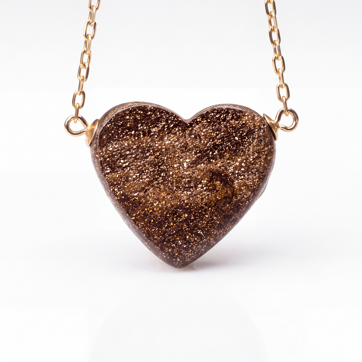Australian Opal Heart Necklace with Diamond & 14k Gold