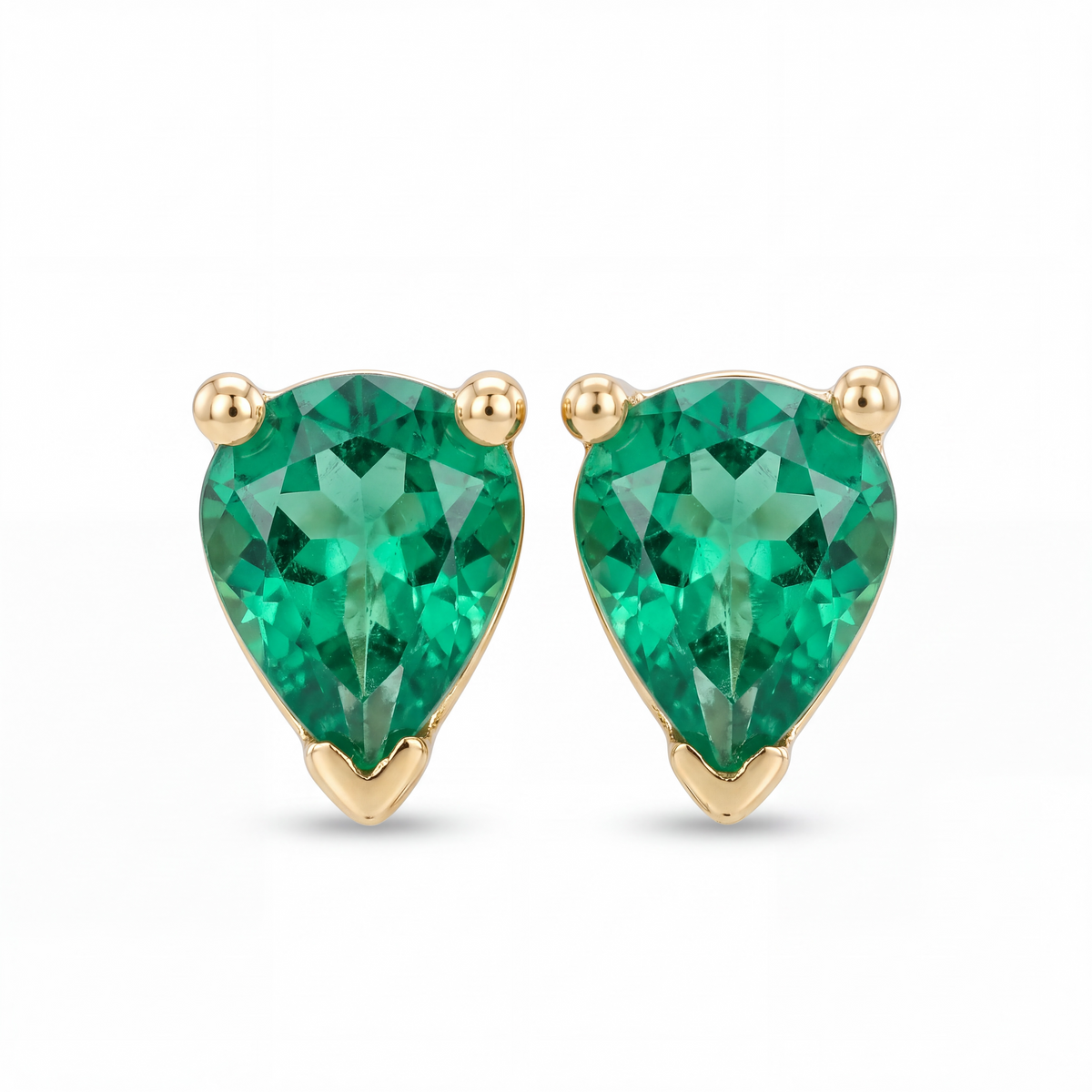 Tsavorite Pear Stud Earrings