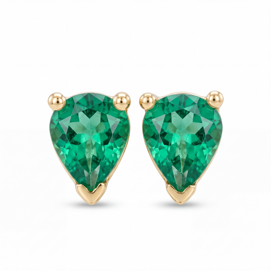 Tsavorite Pear Stud Earrings