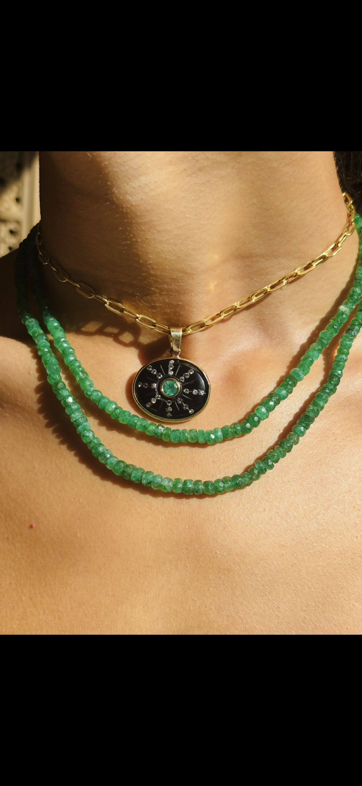 Emerald Necklace, 18”