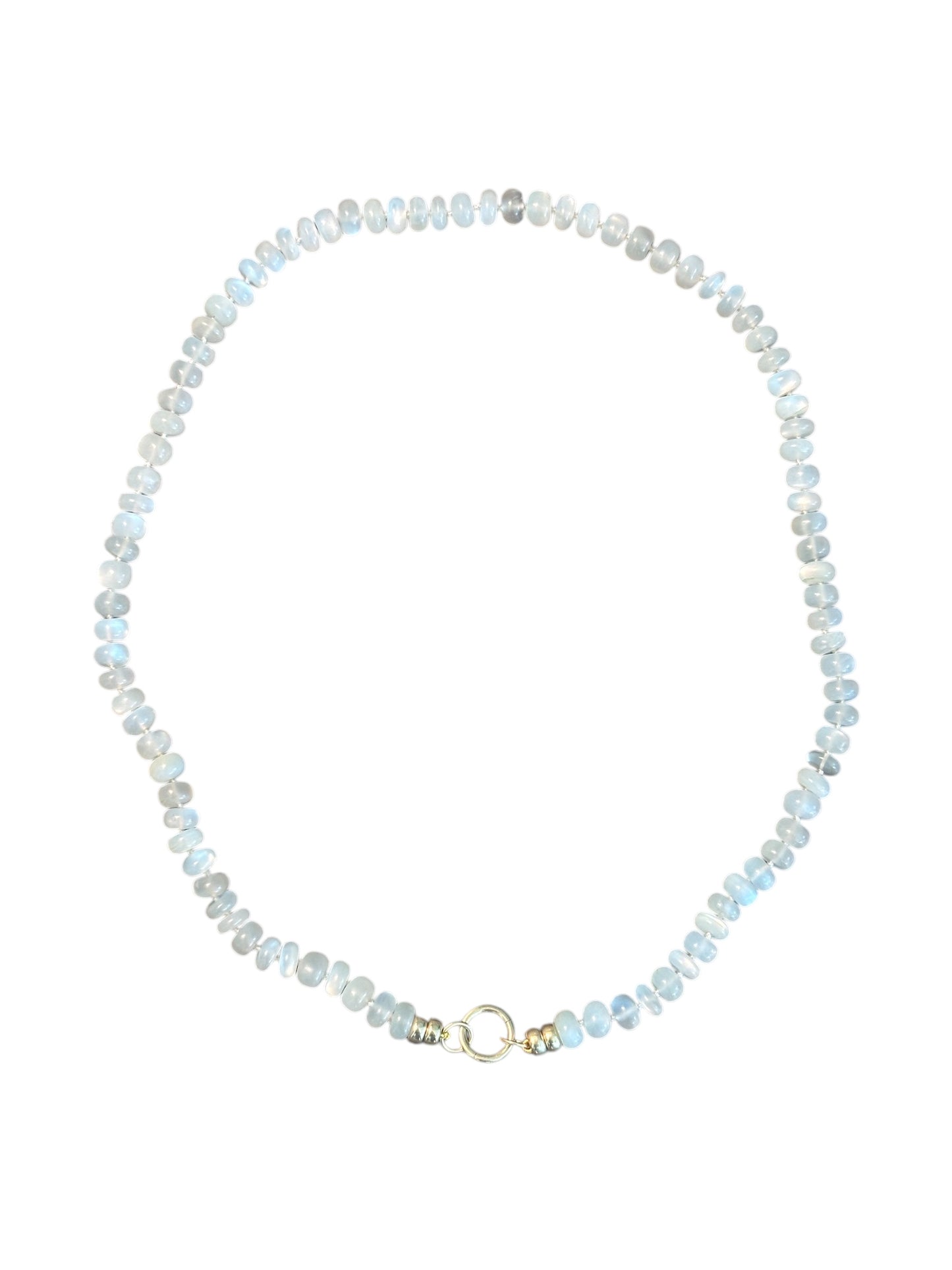 Moonstone Necklace with charm enhancer