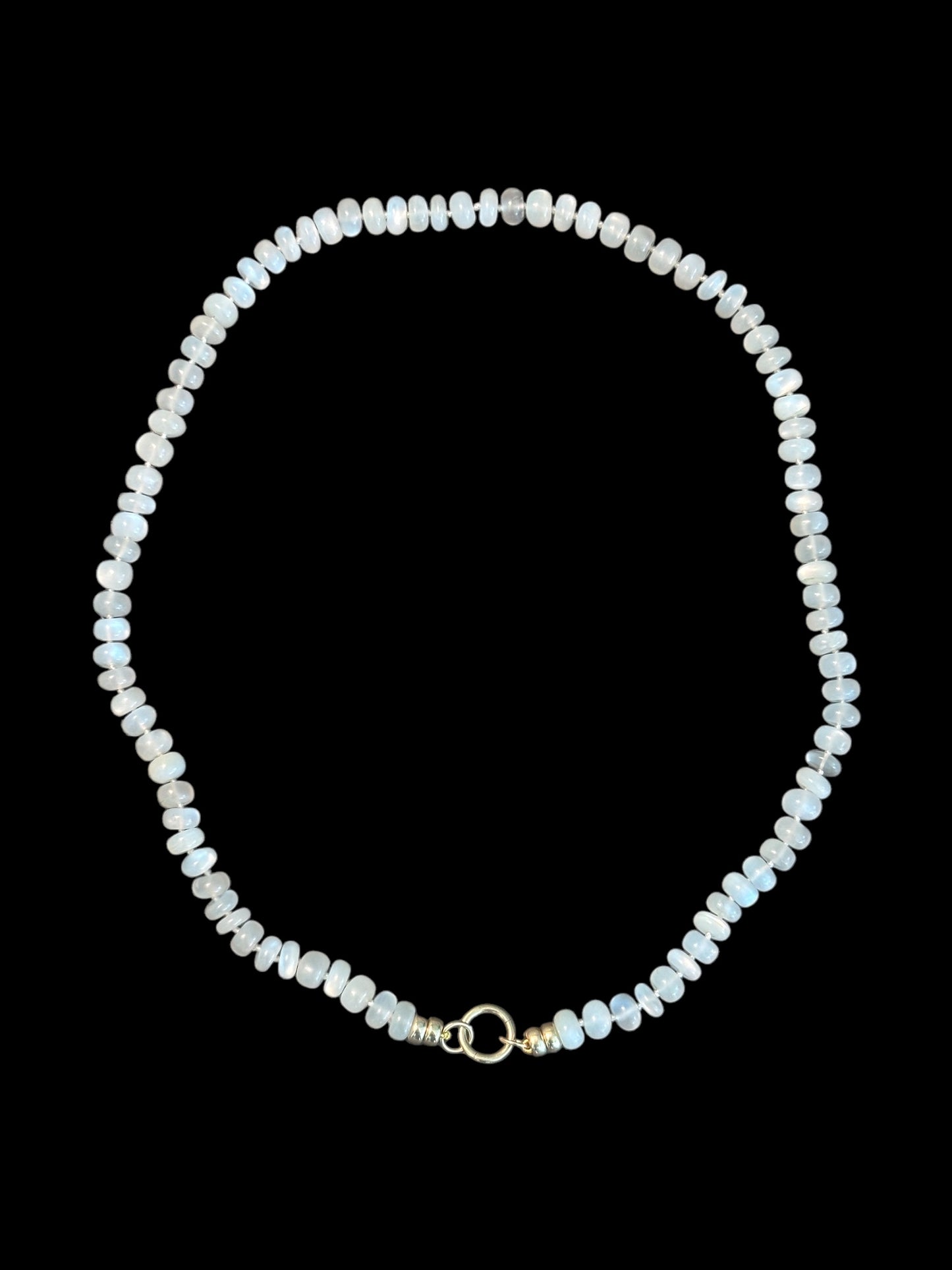 Moonstone Necklace with charm enhancer