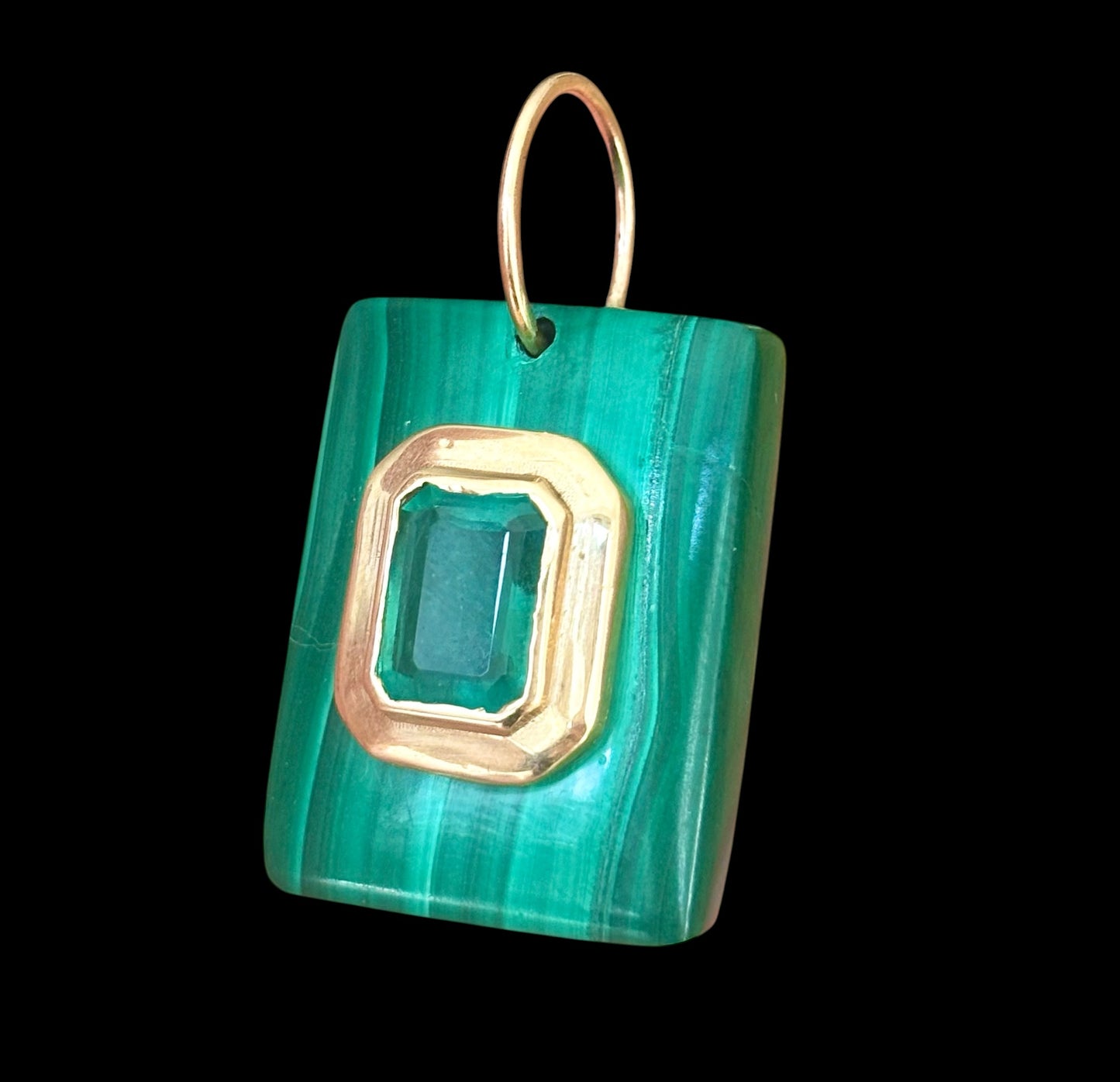 Malachite and Emerald Necklace