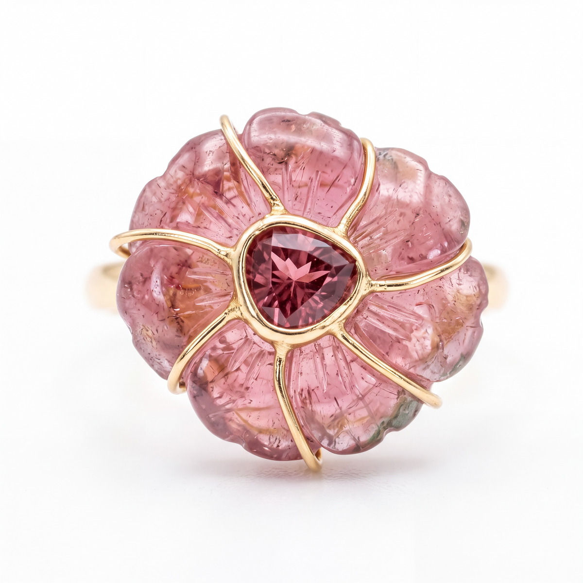 FLORA Ring, Tourmaline and 14k Gold