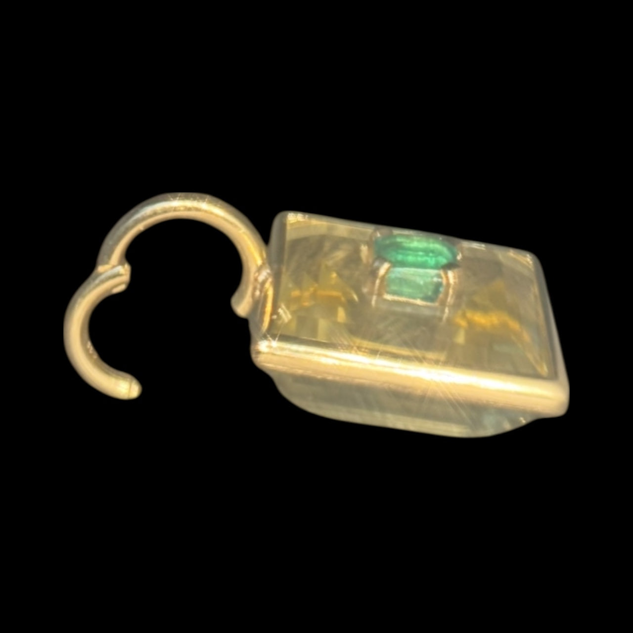 DISCO Pendant: Citrine with Emerald