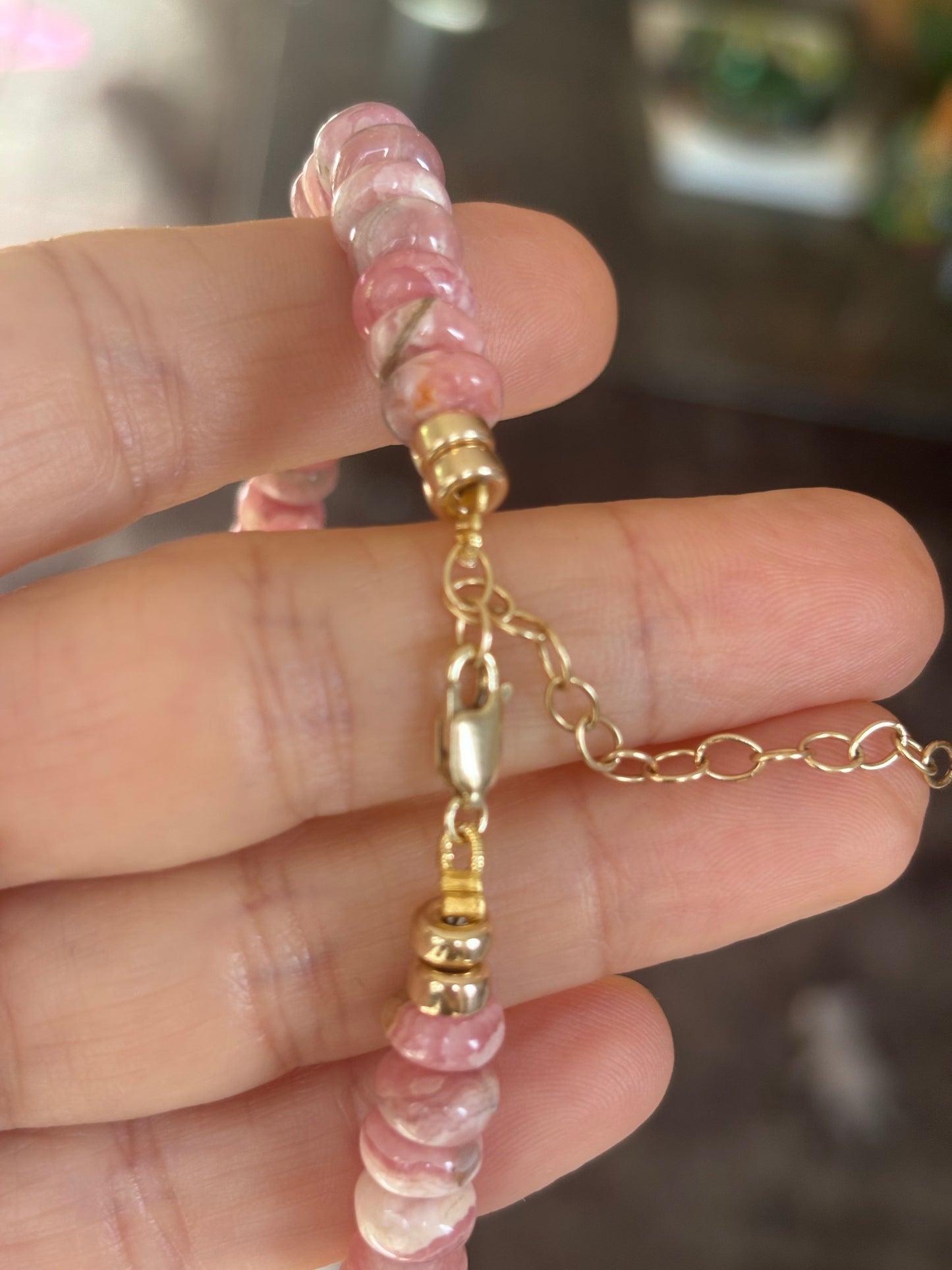 Rhodochrosite Fringe Necklace with Emeralds & Pink Spinel