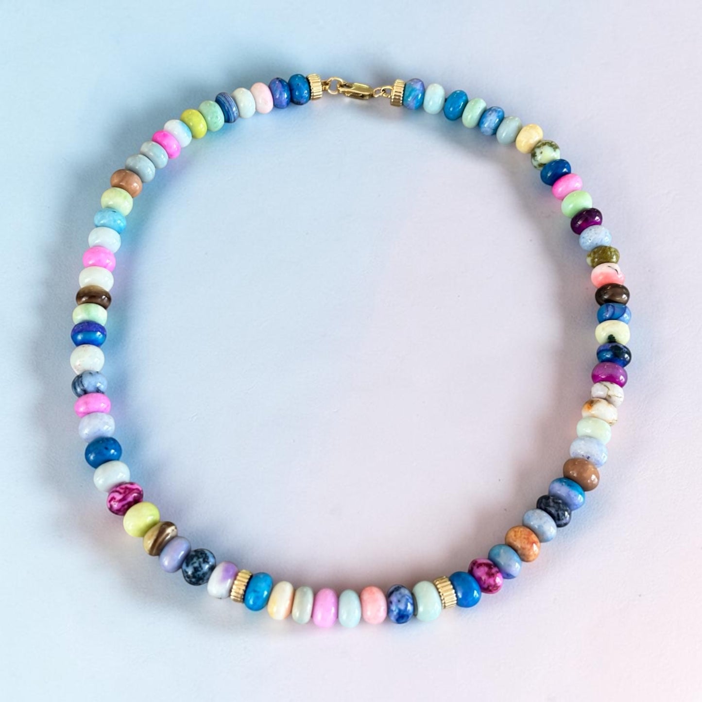 Candy Opal Necklace with 14k Gold
