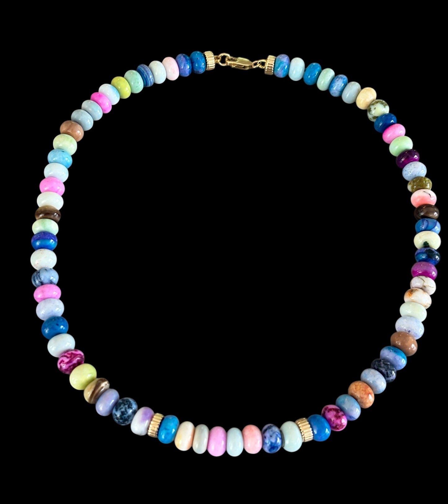 Candy Opal Necklace with 14k Gold