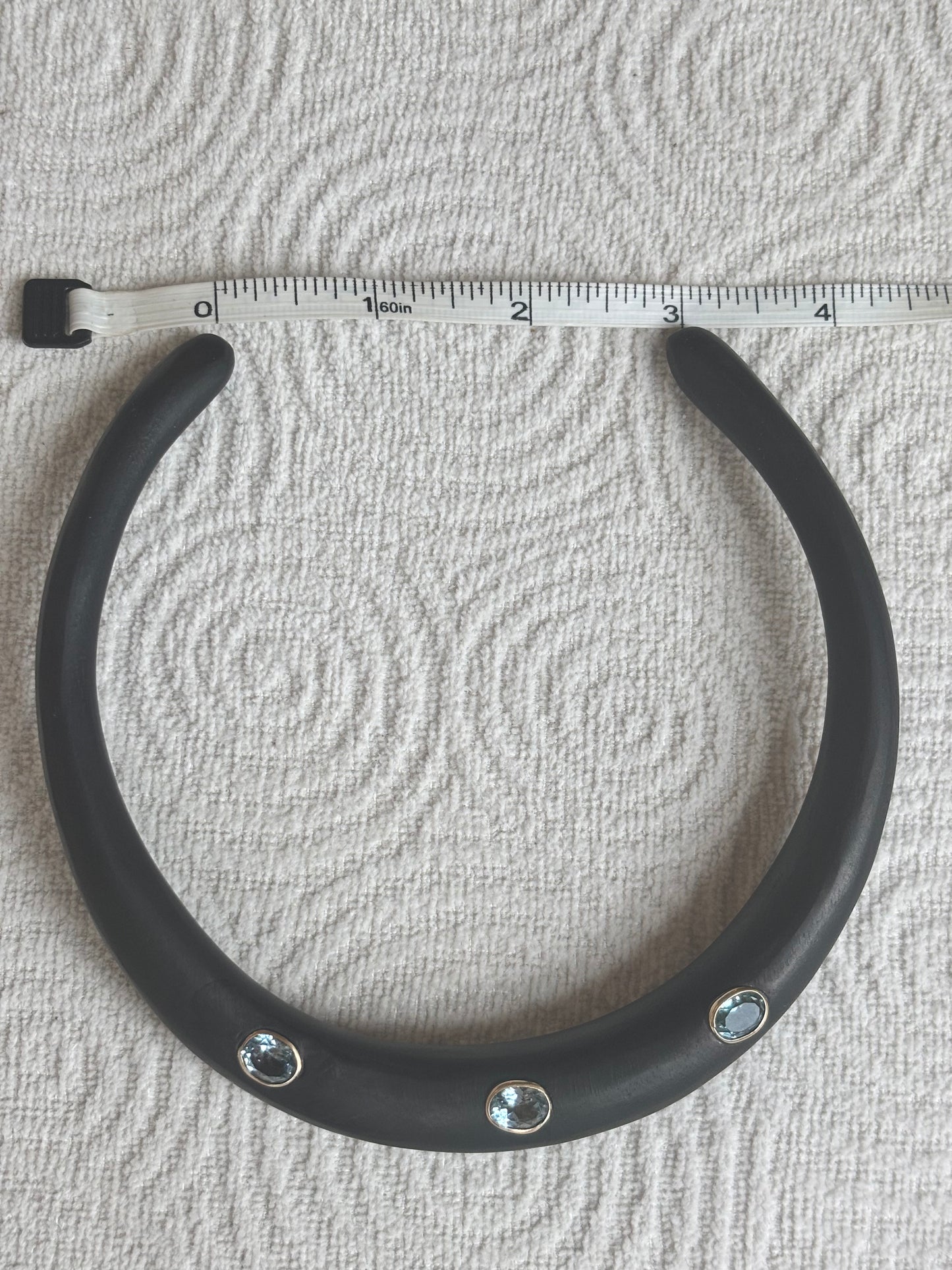 Wood Collar with Sky Blue Topaz