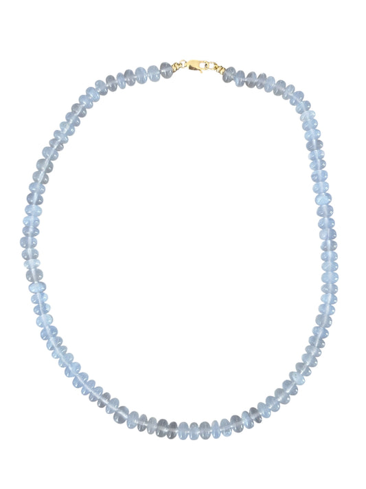 Chalcedony Rondelle Necklace