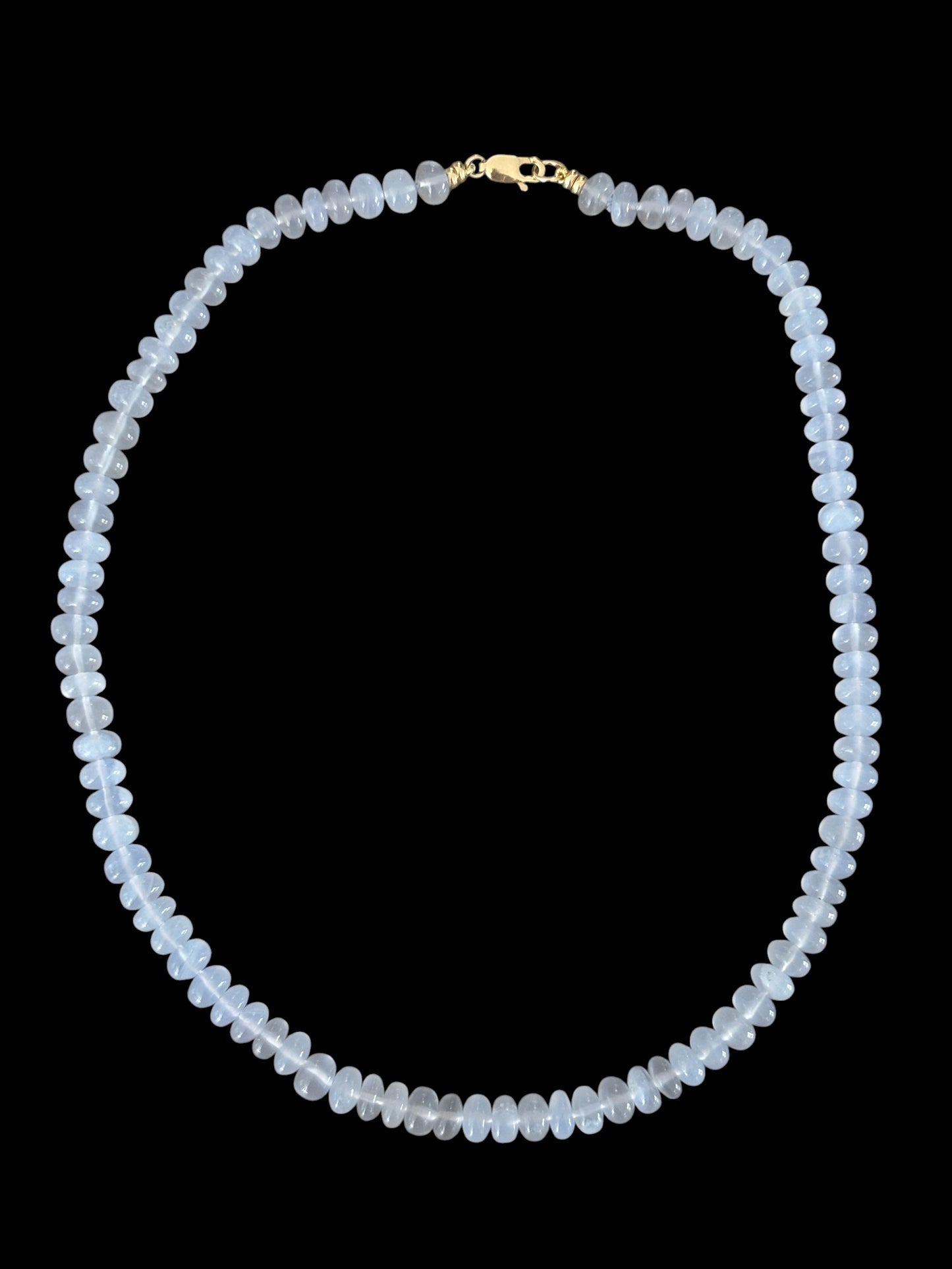 Chalcedony Rondelle Necklace