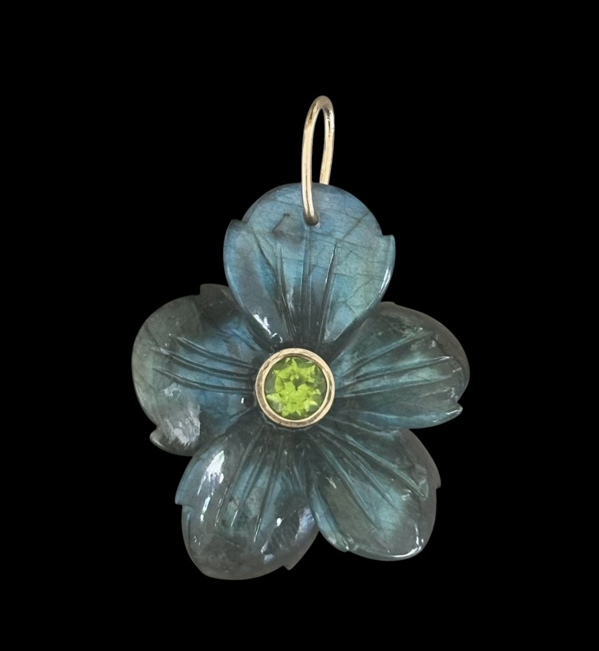 FLORA Pendant, Labradorite with Peridot