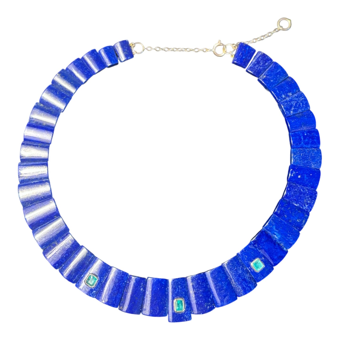 The CLEOPATRA, Lapis and Emerald Collar Necklace