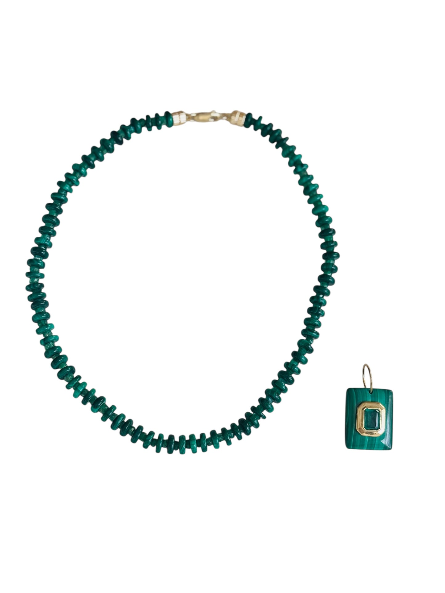 Malachite & Emerald Necklace