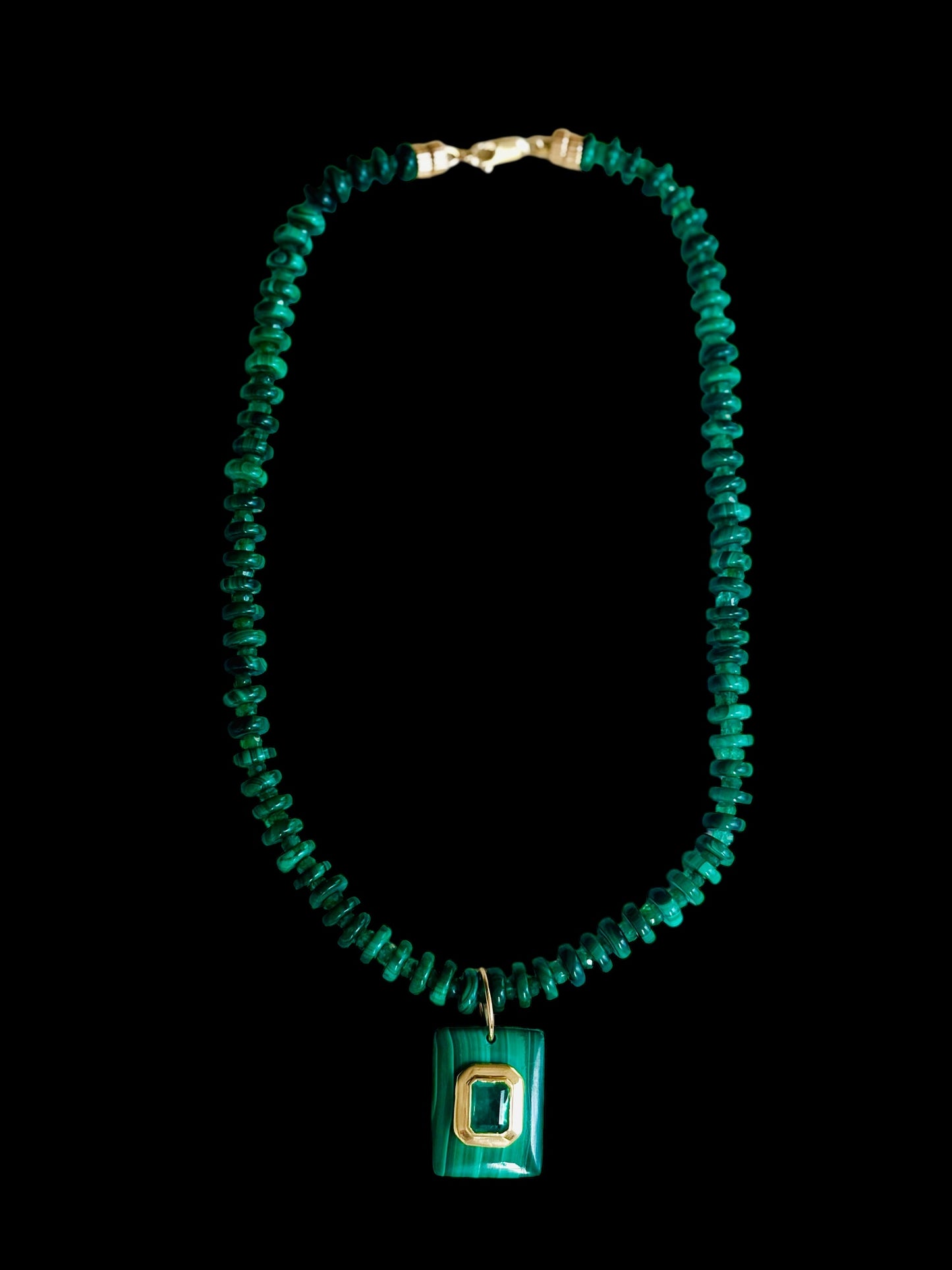 Malachite & Emerald Necklace