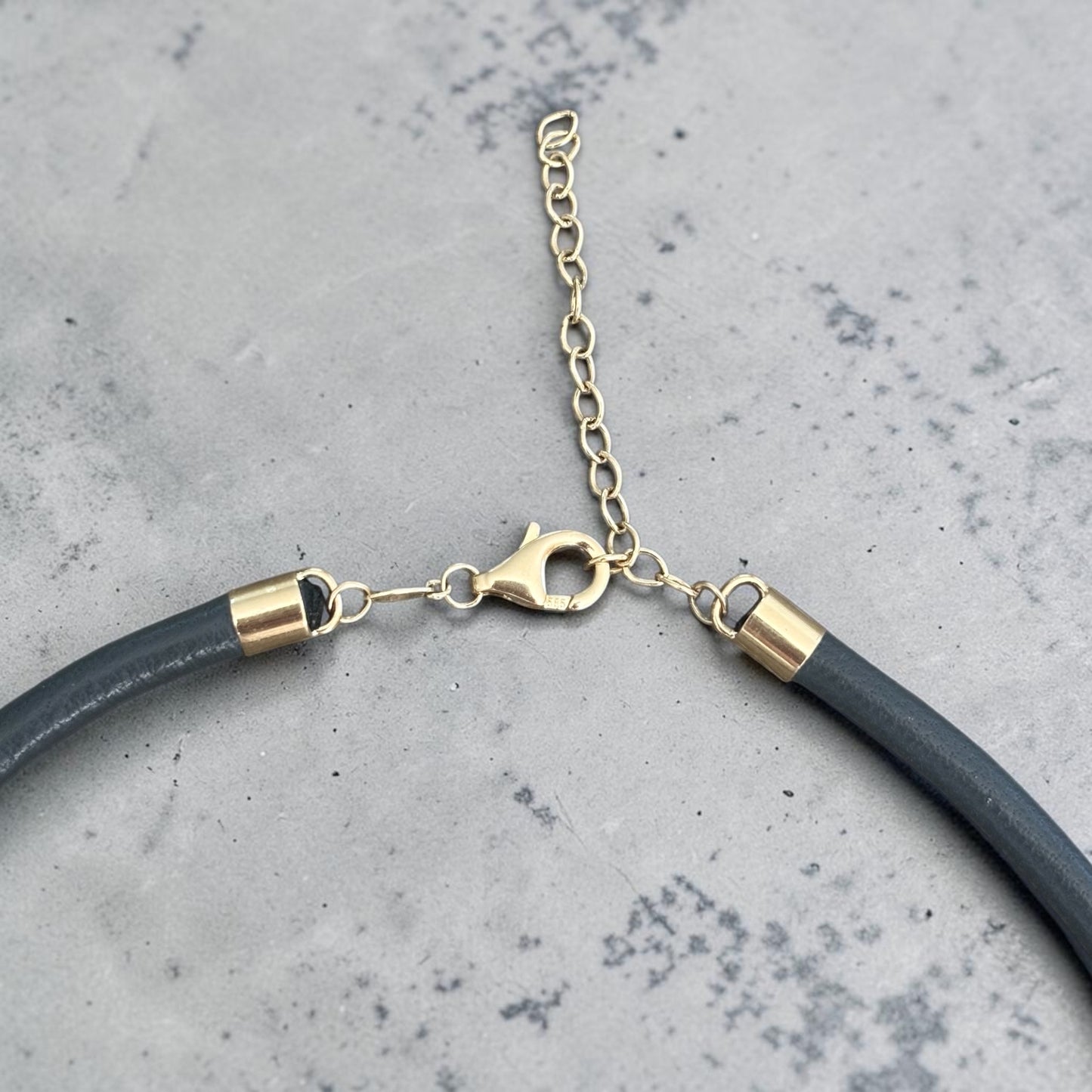 Dark Grey Leather Cord, 5mm
