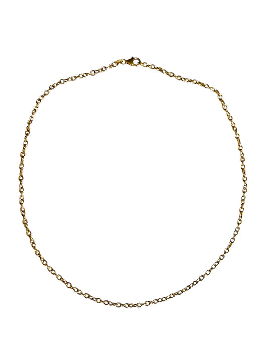 14k Gold Oval Link Chain, 19”