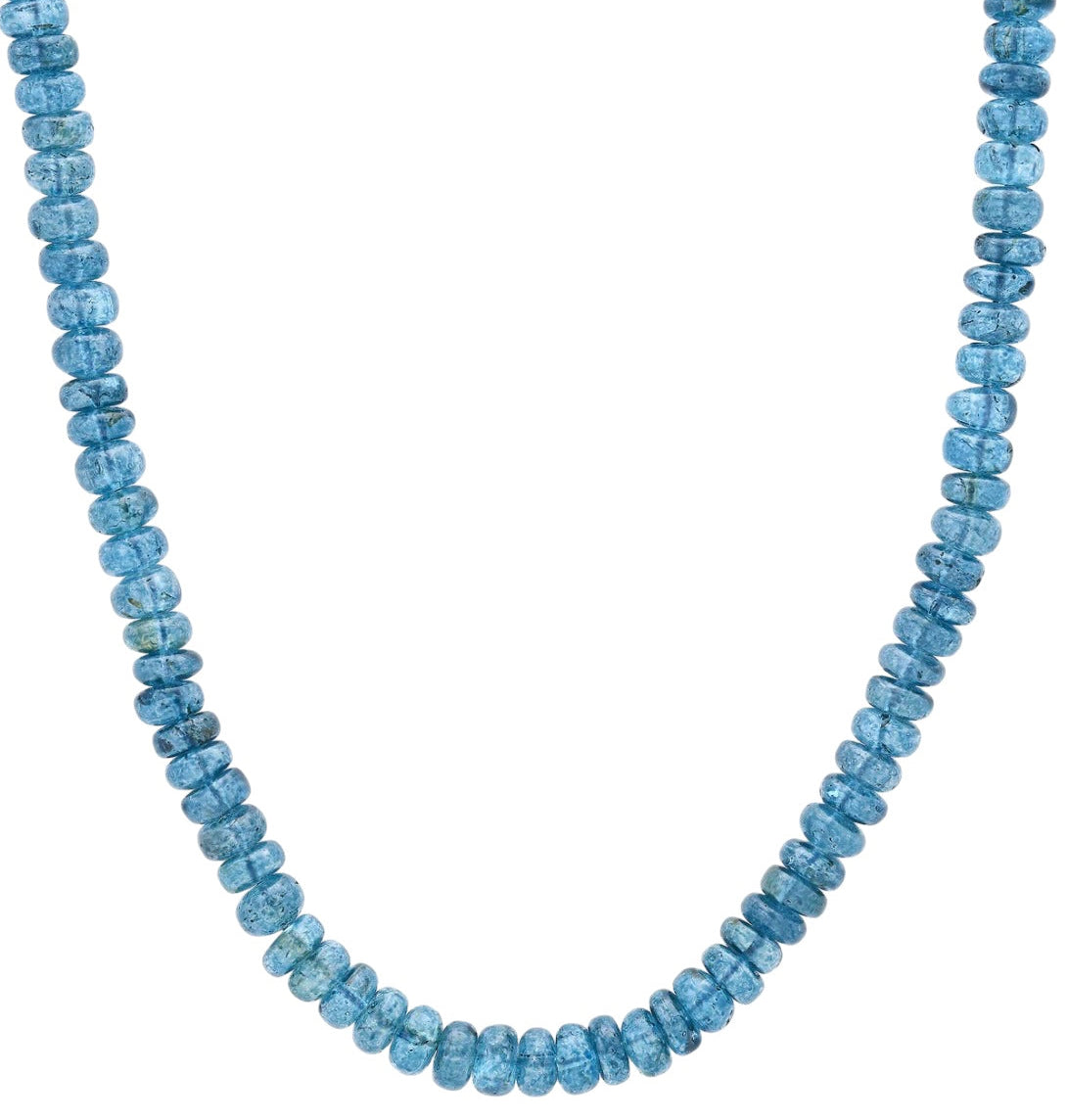 London Blue Topaz Rondelle Necklace, 16”