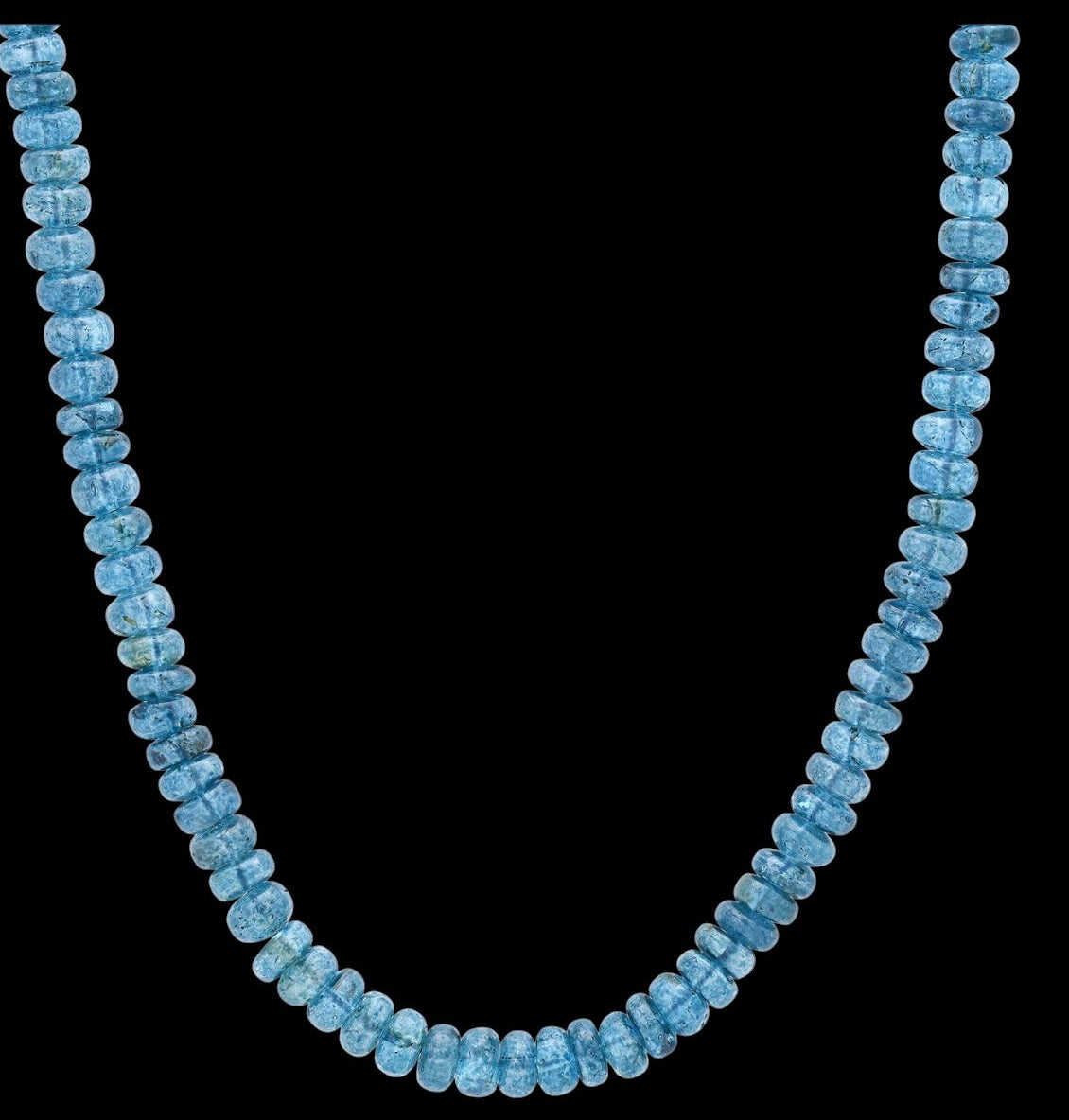 London Blue Topaz Rondelle Necklace, 16”